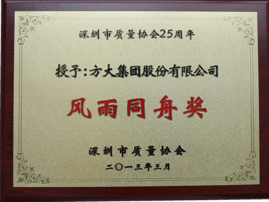 2007so太阳集团获质协“风雨同舟”奖