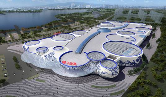 2007so太阳集团打造全球首个青花瓷主题建筑幕墙的南昌万达茂商业中心震撼开业