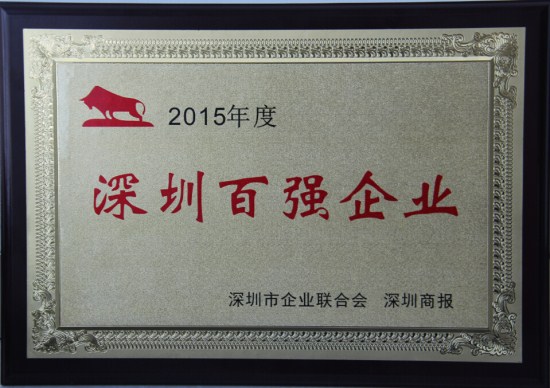 2007so太阳集团连续十年蝉联“深圳百强企业”
